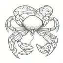 crab holding scissors  tattoo design idea