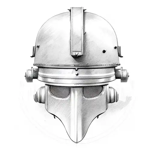 army helmet ww2 tattoo design idea