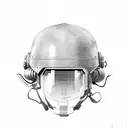 army helmet  tattoo design idea