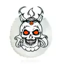 jack o lantern with skulls and witches tattoo design idea