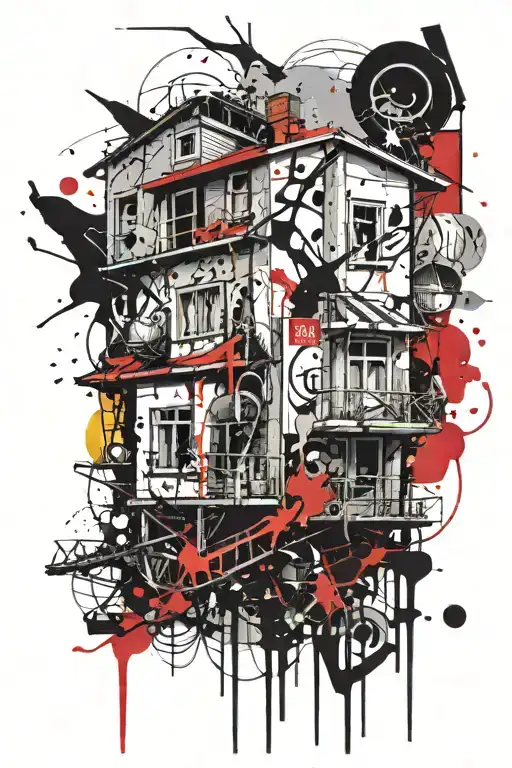 street house IK20 tattoo design idea