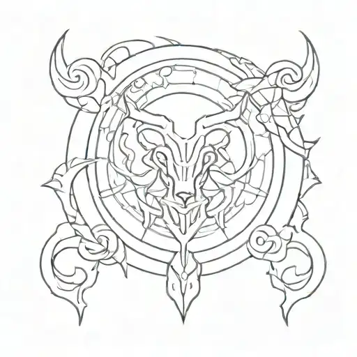"Create a tattoo design that represents the effect of the Arcane Intellect ability from World of Warcraft. Eskies tattoo design idea