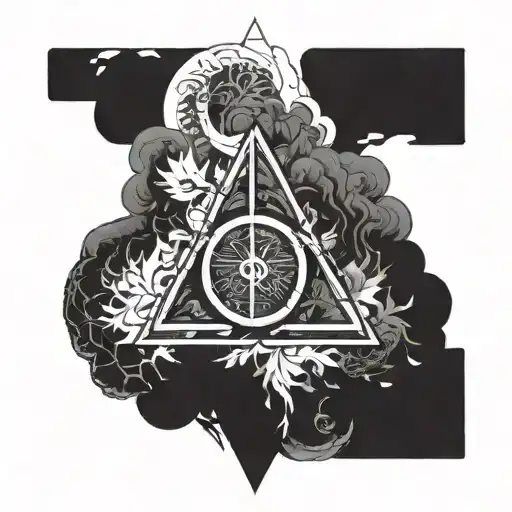 deathly hallows Harry Potter inspired tattoo tattoo design idea