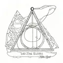 Deathly Hallows and the Three Brothers Harry Potter Lettering Always tattoo design idea
