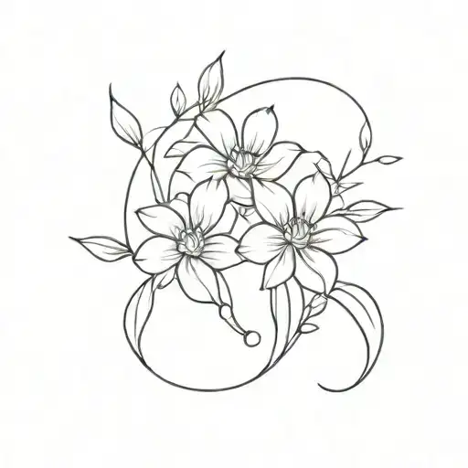 flower "good to see you" together tattoo design idea