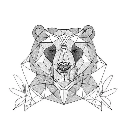 bear and butterfly tattoo design idea