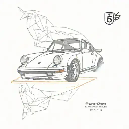 Porsche 964 turbo tattoo design idea