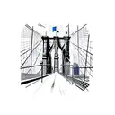 brooklyn  bridge tattoo design idea