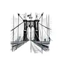brooklyn  bridge tattoo design idea