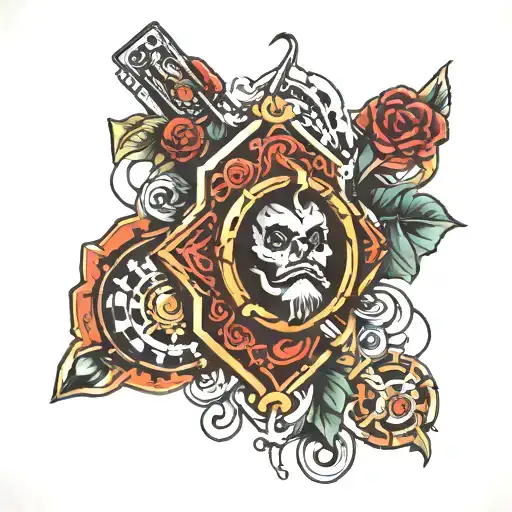 gambler tattoo design idea