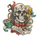 gambler tattoo design idea