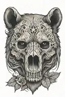 Bear skull tattoo design idea