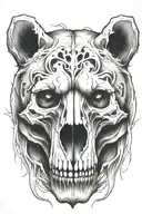 Bear skull tattoo design idea