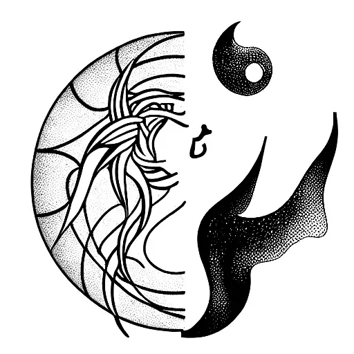 Leo and Aquarius zodiac signs  tattoo design idea