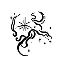 Leo and Aquarius zodiac signs  tattoo design idea