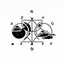 Leo and Aquarius zodiac signs  tattoo design idea