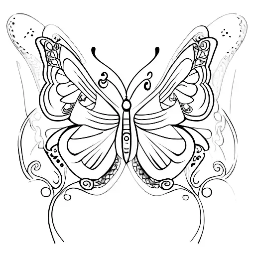  two Butterfly tattoo design idea