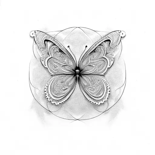  two Butterfly tattoo design idea