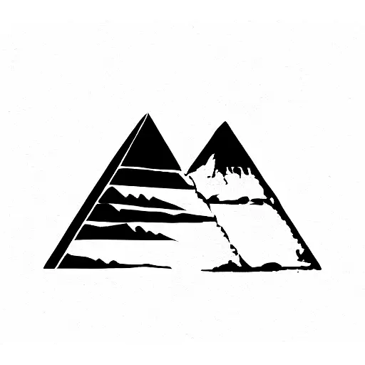 egyptian pyramids tattoo design idea