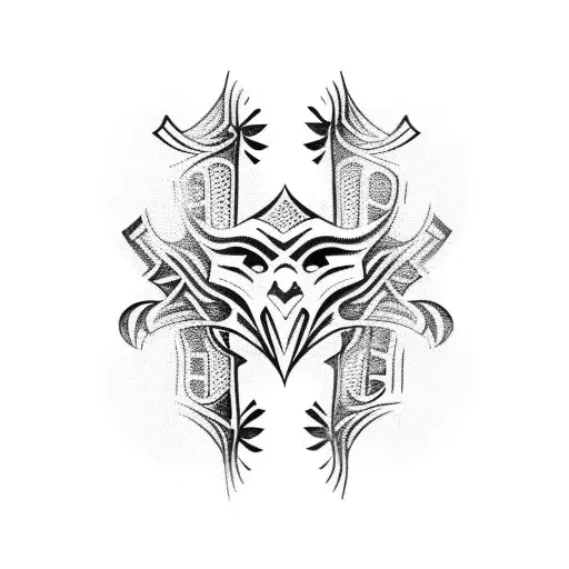 arm band bars tattoo design idea