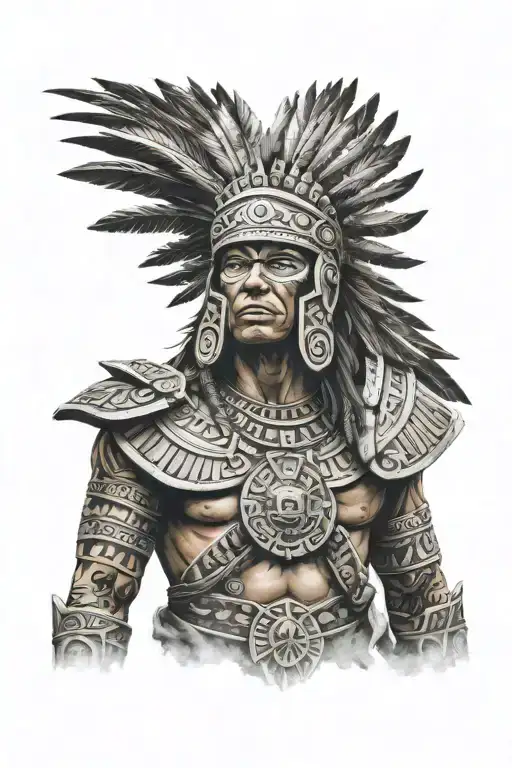 aztec warrior tattoo design idea