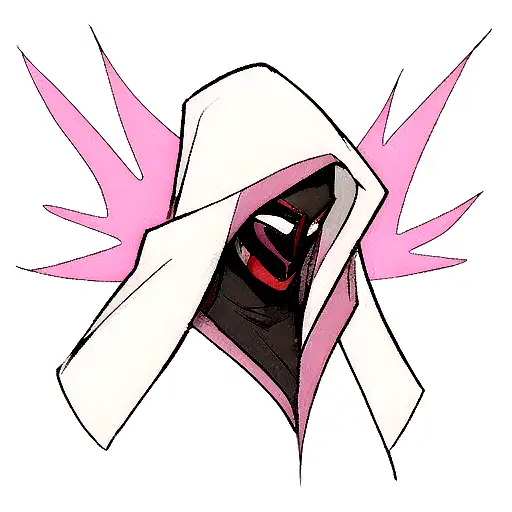 Jhin mask league of legends tattoo design idea