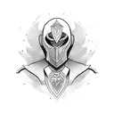 Jhin mask league of legends tattoo design idea