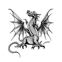 welsh dragon badass cool tattoo design idea