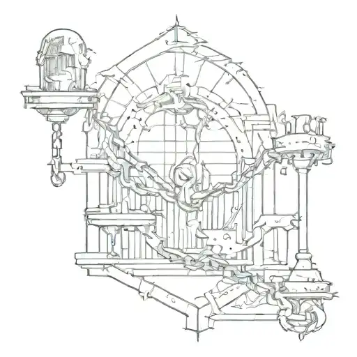 "if this is a prison I'm willing to burn my own chains" tattoo design idea