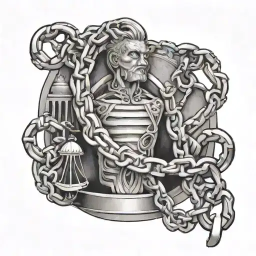 "if this is a prison I'm willing to burn my own chains" tattoo design idea