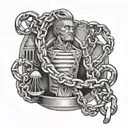 "if this is a prison I'm willing to burn my own chains" tattoo design idea