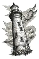 Lighthouse Guiding tattoo design idea