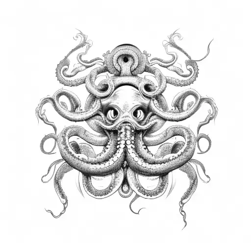 kraken tentacles tattoo design idea