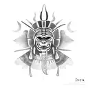 inca warrior with sun tattoo design idea