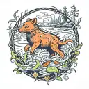 swamp and wildlife   tattoo design idea