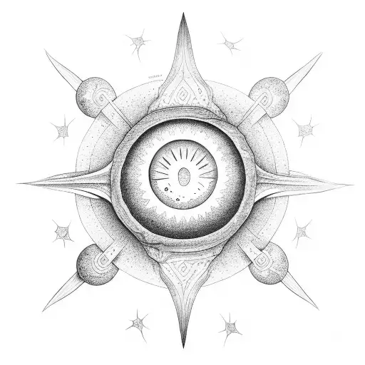 moon inside sun for shoulder tattoo tattoo design idea