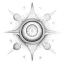 moon inside sun for shoulder tattoo tattoo design idea