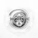 moon inside sun for shoulder tattoo tattoo design idea