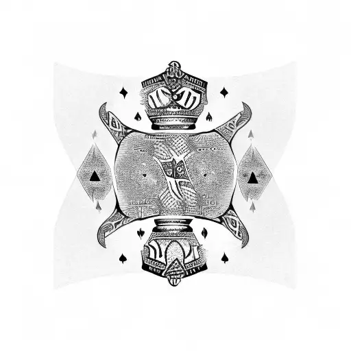 queen of Spades symbol tattoo design idea