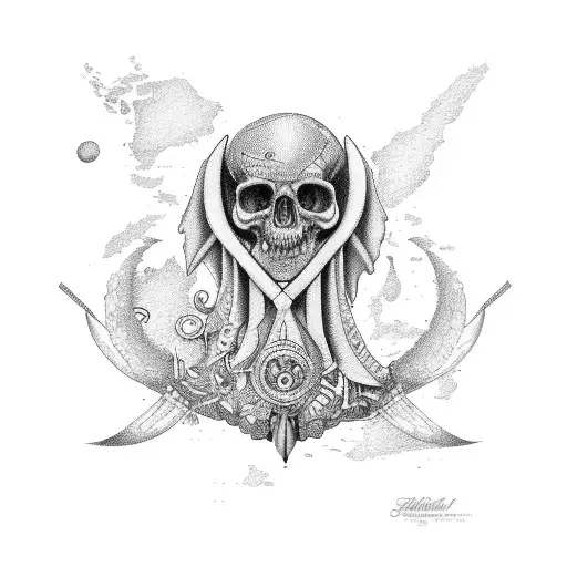 brujula , mapa del mundo , cuba , ancla , tattoo design idea