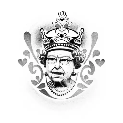 Queen of Hearts tattoo design idea