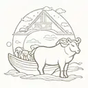 noah's ark tattoo design idea