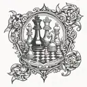 chess board tattoo design idea