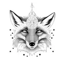 Fox with lemons tattoo design idea