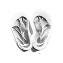 footprints in sand waves coming in tattoo design idea