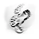 footprints in sand tattoo design idea