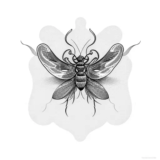 death moth tattoo design idea