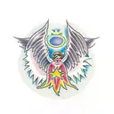 falling angel tattoo design idea