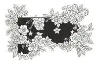 Tennessee state outline tattoo design idea