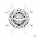 A dotwork mandala incorporating the zodiac signs of Pisces, Virgo, and Libra tattoo design idea